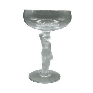 Vintage Bacchus Frosted Champagne Sherbet Glass By France 1 Pc Replacement Glass